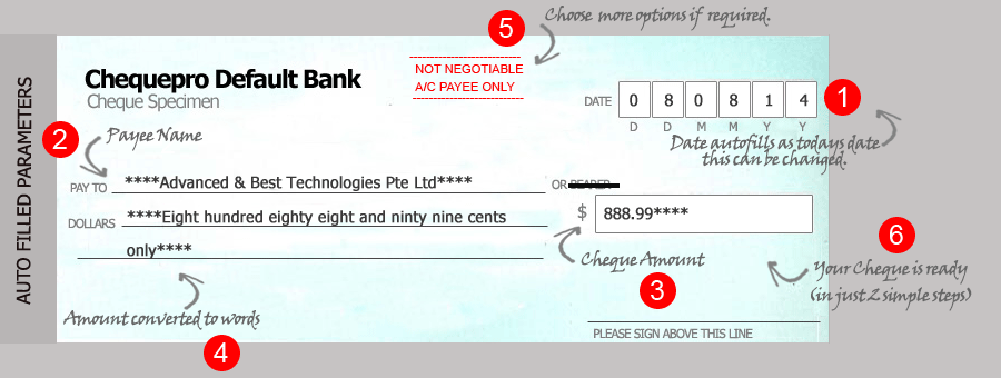 Cheque Writing Software Screenshot