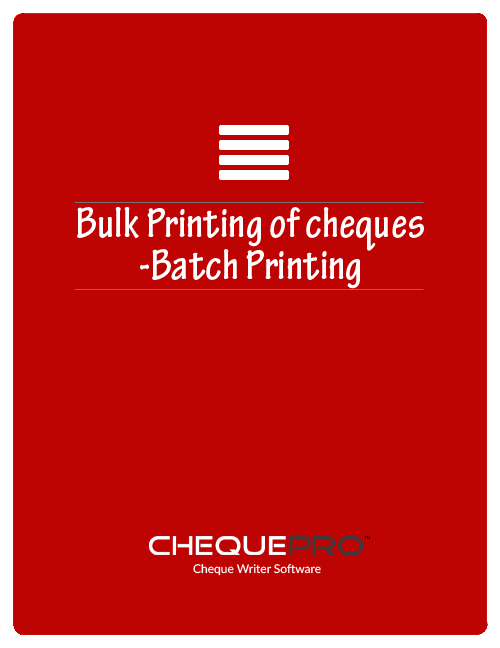 Batch Printing